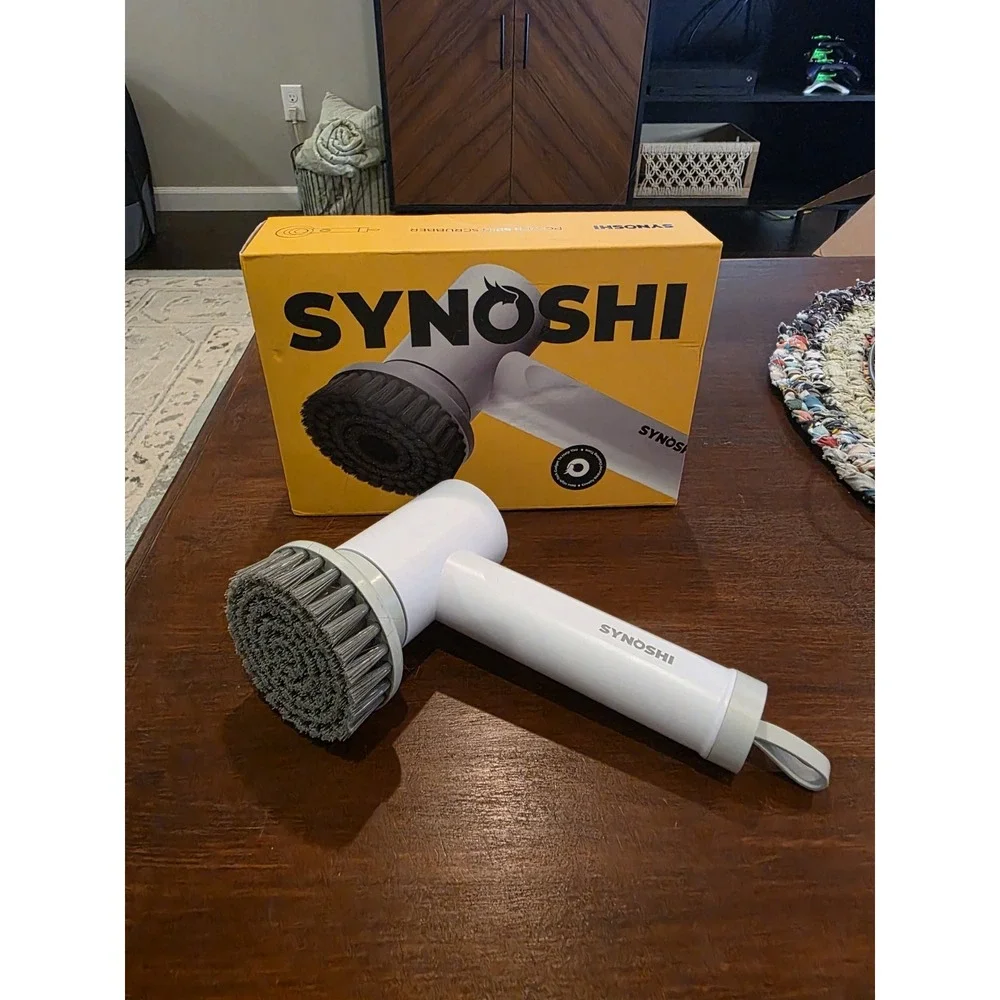 Synoshi Power Spin Scrubber Bundle 2 Units 1 Sealed 1 Tested w/ 16 Attachments
